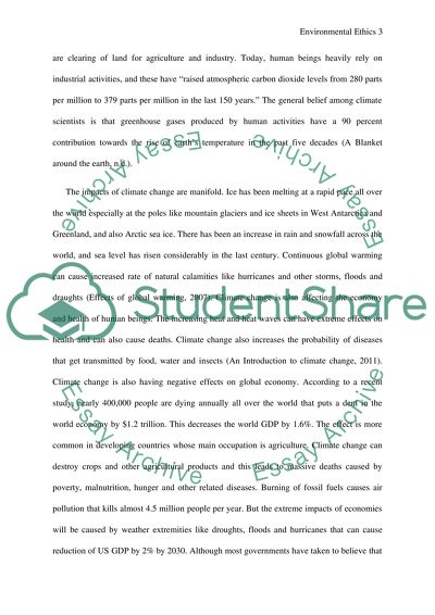 Environmental Ethics-Climate Change