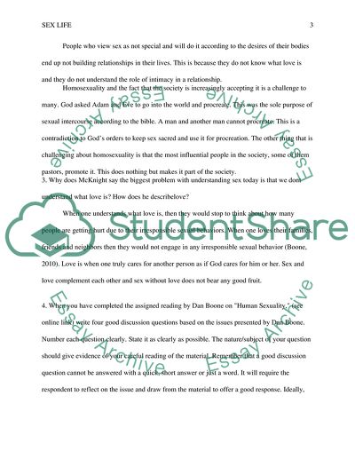 Reading Response Questions to Chapter 10 and Human Sexuality article