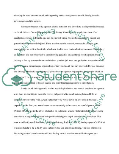 Why you shouldnt drink and drive