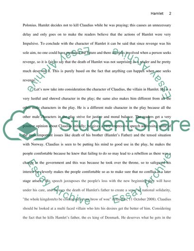 Character Analysis of Hamlet