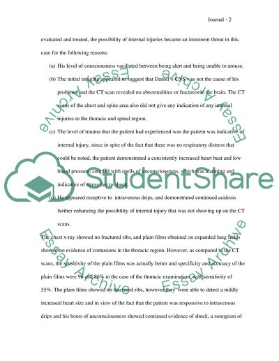 Trauma patient injured in a motor vehicle accident