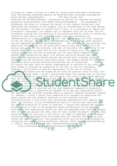 Analyzing the Options of Overtime and Second Production Shift