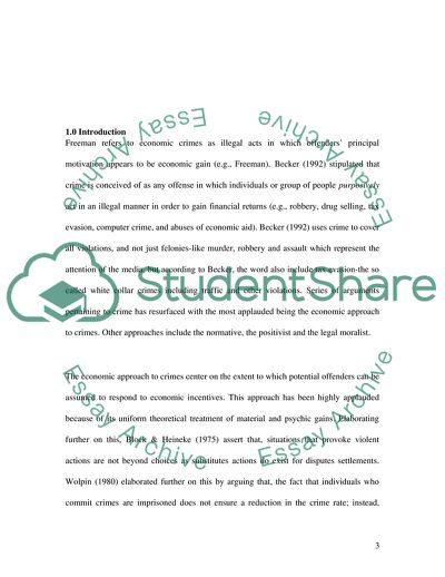 The Basic Features of the Economic Approach to Crime
