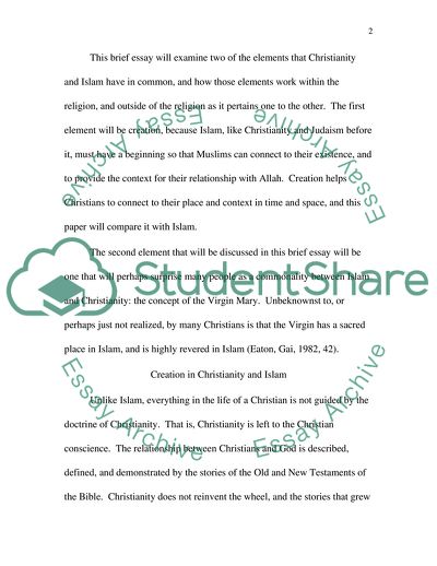 Sacred Scripture and Cosmogony in Islam and Christianity