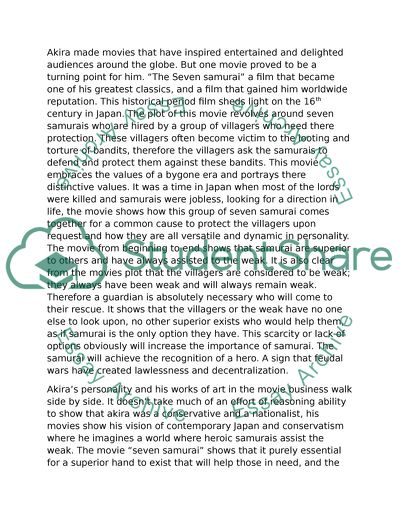 Nationalist: Akira Kurosawa