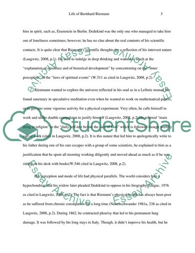 Life of Bernhard Riemann