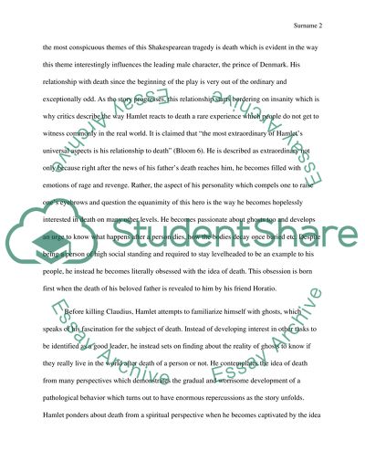 Hamlets inexplicable fascination with death