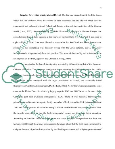 Jewish Immigration to the United States