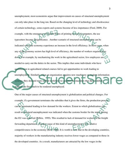 Causes of Structural Unemployment