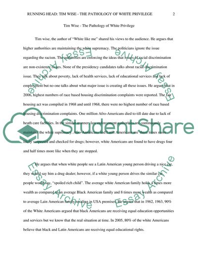 Watch the film on a speech by renown anti-racist activist The Pathology of White Privilege of Tim Wise