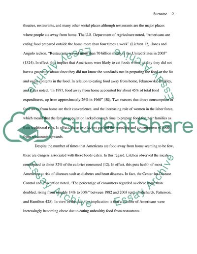 Healthy and Unhealthy Restaurants