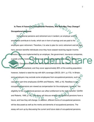 Is There A Future For Occupational Pensions, And How May They Change