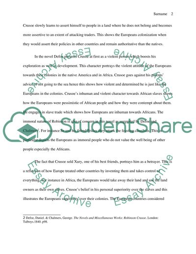 How Robinson Crusoes Reactions in the Novel Explain European Attitude towards Native Americans