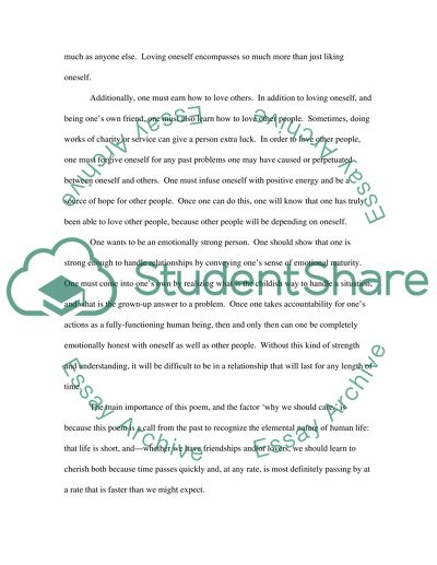 The Analysis of the Poem To His Coy Mistress