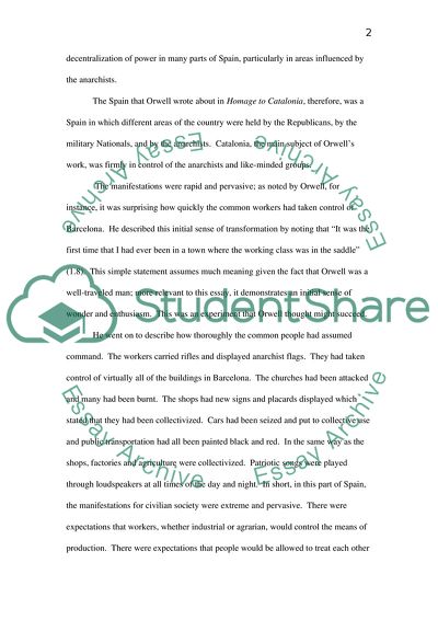 Orwells View of the Spanish Revolution