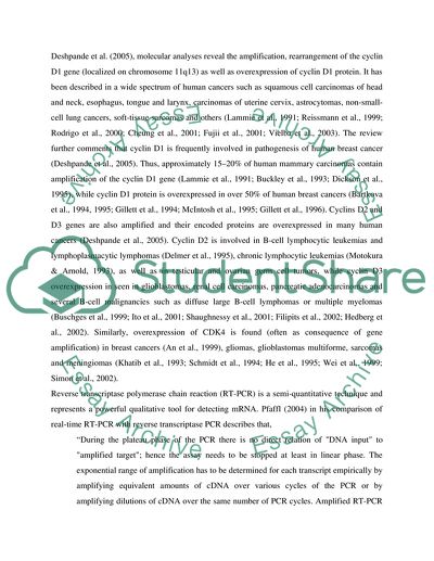 The Gene Expression of Cyclin D