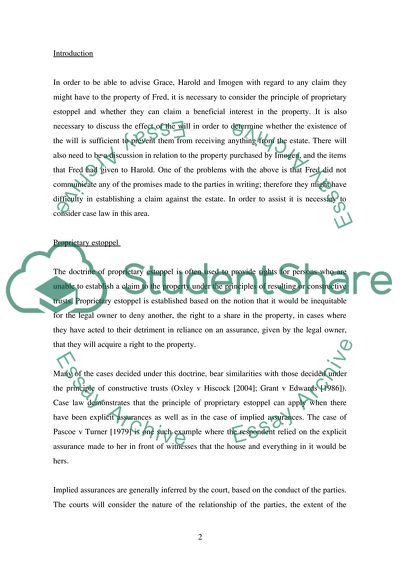 What Is the Idea of the Doctrine of Proprietary Estoppel