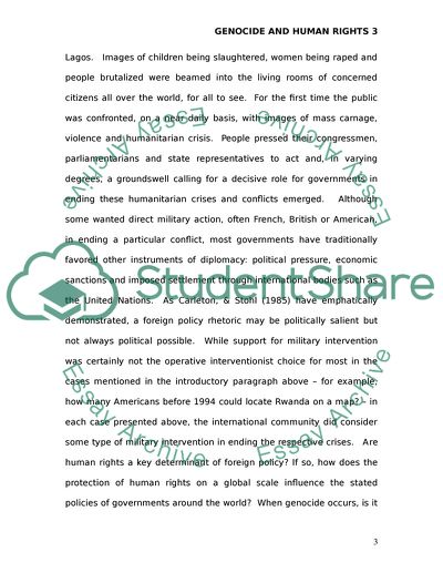 Genocide and Humanitarian Intervention