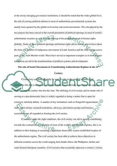 The Role of Political Actors in the Shaping of Authoritarian Regimes