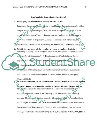 Is an Indefinite Suspension for Just Cause