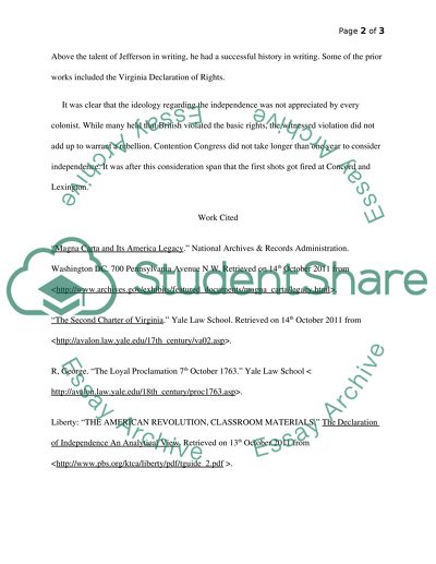 Influences on the Declaration of Independence