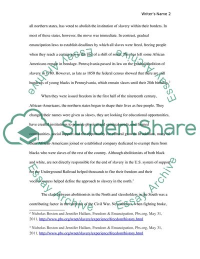 Attitudes towards Slavery in America