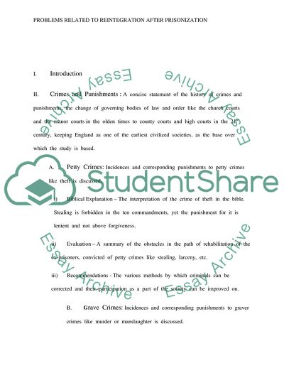 Problems Related to Reintegration after Prisonization
