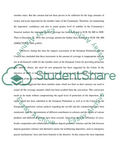 Main Features of EU Directive 2009