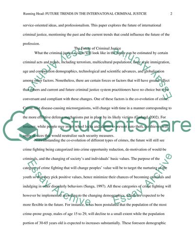 Future trends in the internatonal criminal justcie