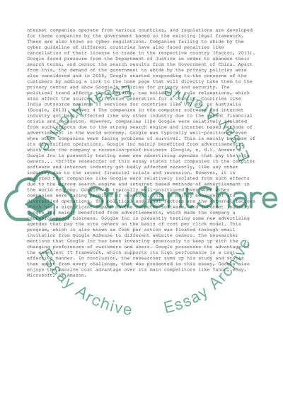 Issues in Software and Internet Industry