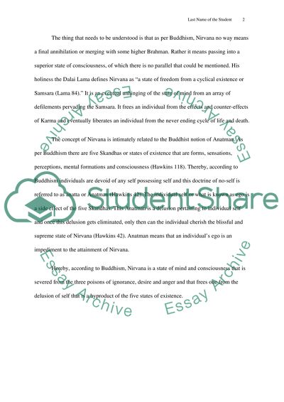 Explain the Buddhist concept of nirvana. What is its connection to Anatman