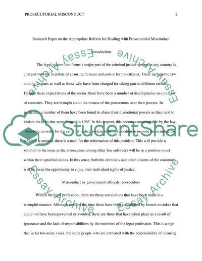 Misconduct by Government Officials