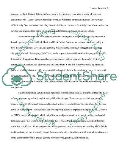 Non-Traditional courses