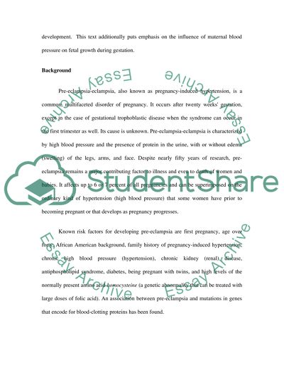 Fetal Risks of Pregnancy-Induced Hypertension