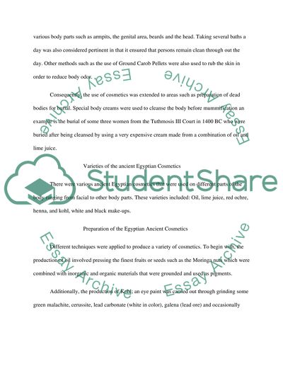 Ancient Egyptian Cosmetic and Style