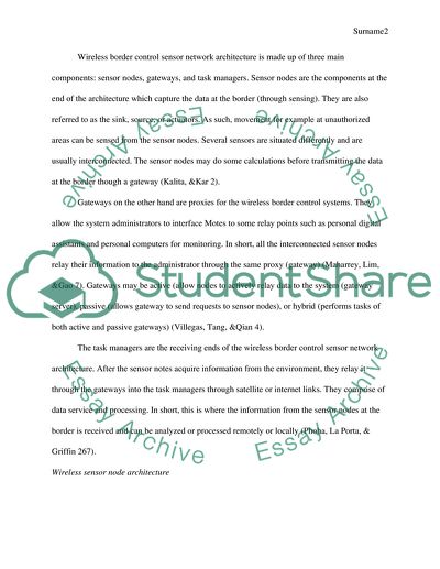 Border Control Using Wireless Sensor Technology