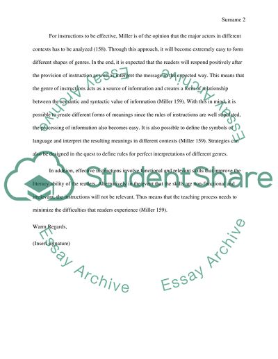 Genre of instructions