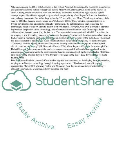 Hybrid Automobile Industry