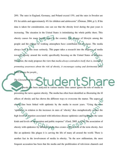 Media Response to Obesity