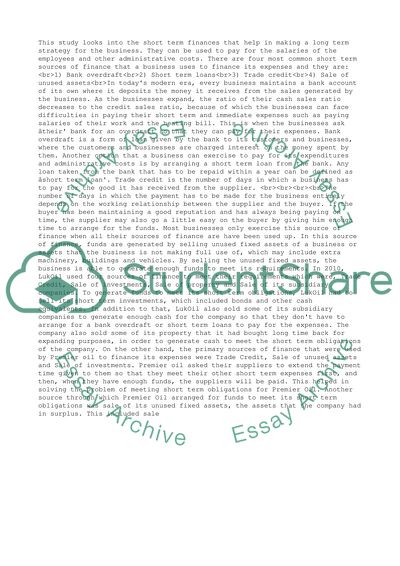 The most common short term sources of finance that corporations use to generate funds