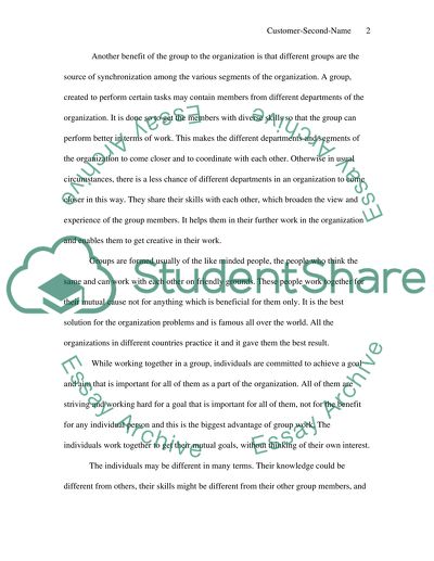 Organization group work, politics & leasership