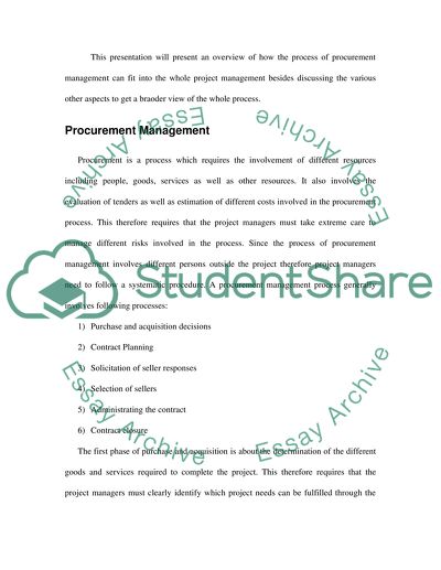 procurement management dissertation