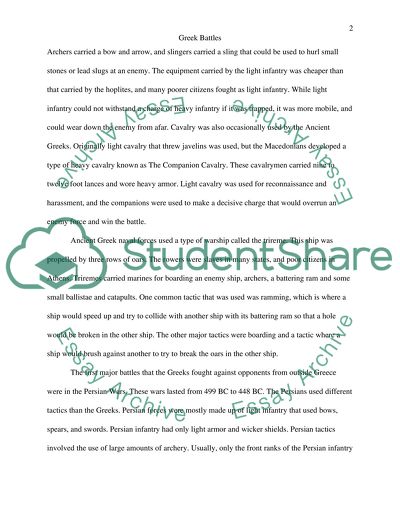 Battles Fought between the Greeks and Their Neighbors