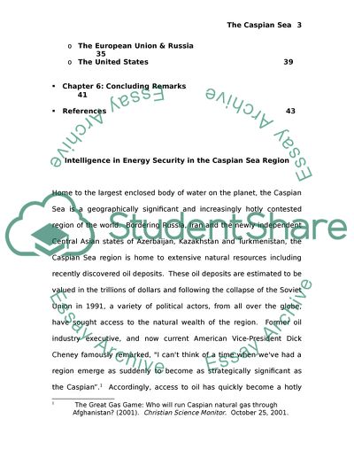 The Caspian Sea Region