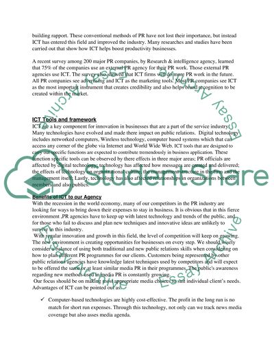 ICT and Digital Media in Public Relations Campaigns