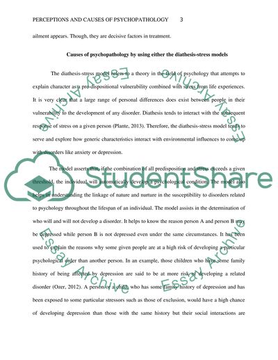 The Expression of Psychopathology