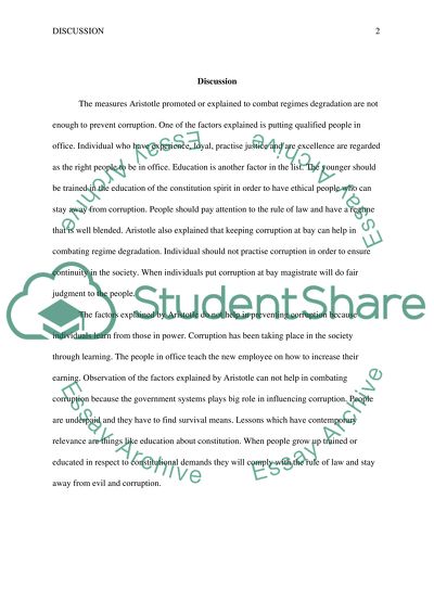 Aristotle and Preventing Corruption