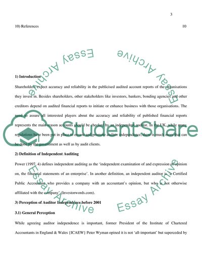 Auditor Independence