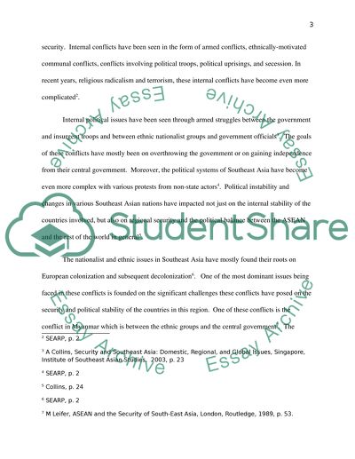 What is the range of issues/problems facing Southeast Asian nations