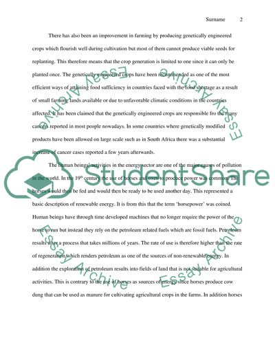 Humans and the Environment